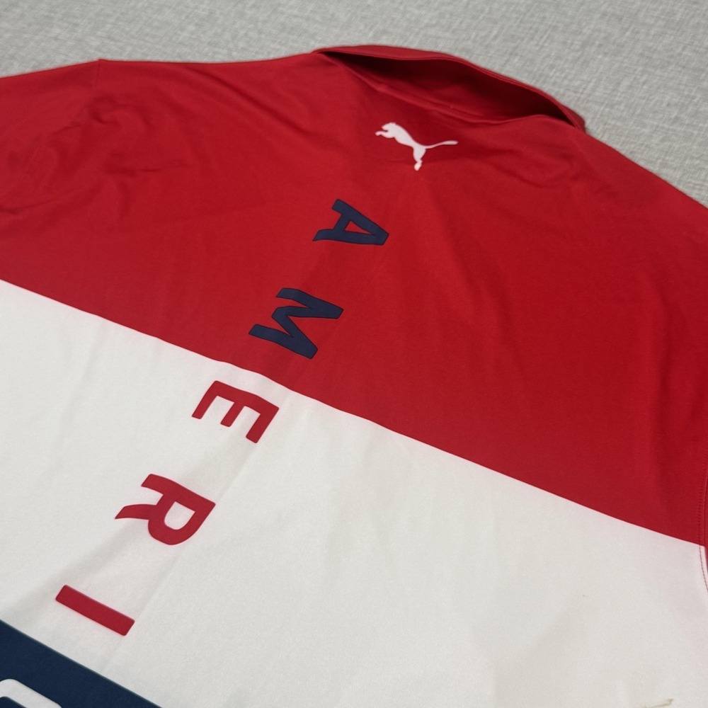 Puma Volition America Golf Polo Shirt Mens XL Multicolor Colorblock Performance